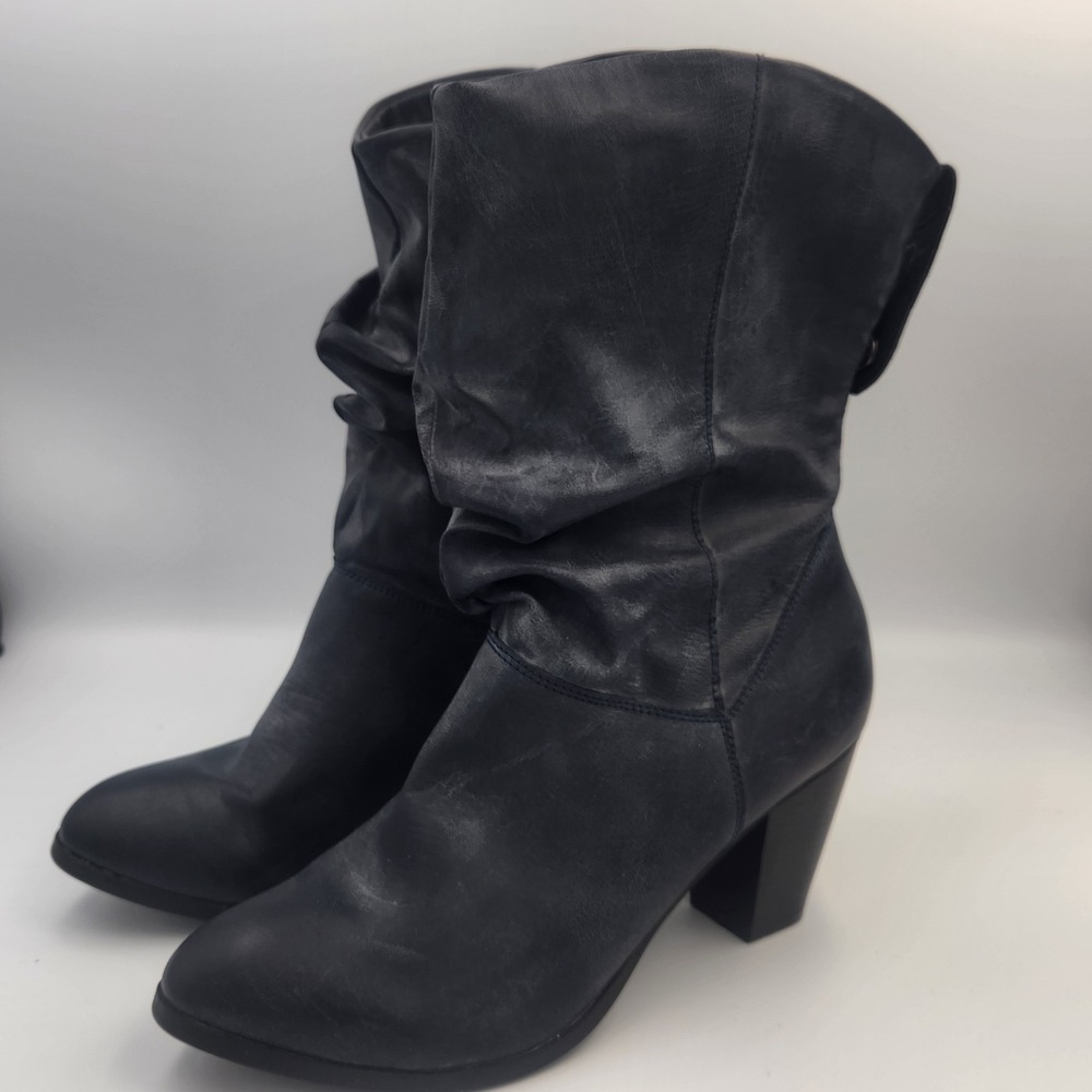 Rampage Slouch Navy Boots‎ Size 8.5